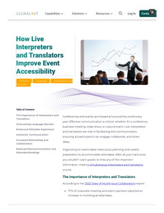 How live interpreters and translators improve event accessibility