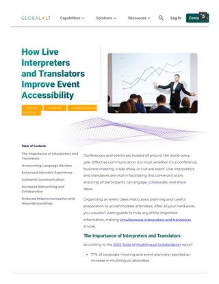 How live interpreters and translators improve event accessibility