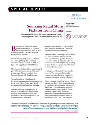 Sourcing Retail Store Fixtures from China