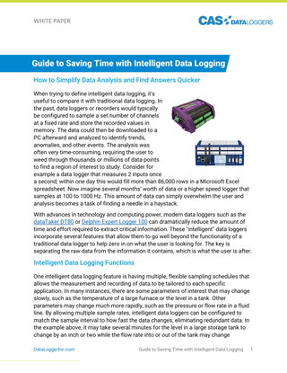 Guide to Saving Time with Intelligent Data Logging
