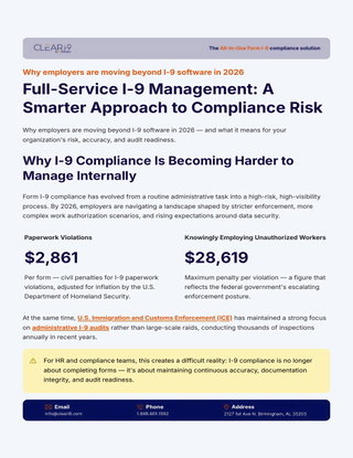 Full-Service I-9 Management A Smarter Approach to Compliance Risk