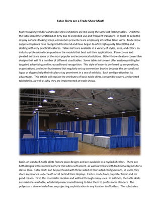 Table Skirts are a Trade Show Must!
