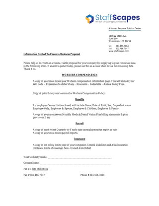 Business Proposal Checklist