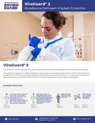 ViroGuard® 2 Infectious Disease Protective Clothing | Sales Sheet
