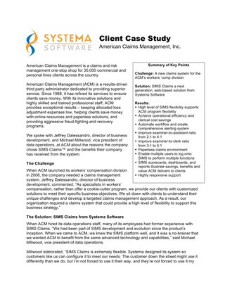 Client Case Study: American Claims Management