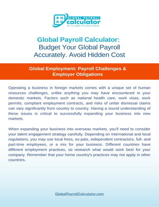 Global Payroll Calculator: Budget Your Payroll Accurately