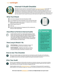 I-9 Audit Checklist