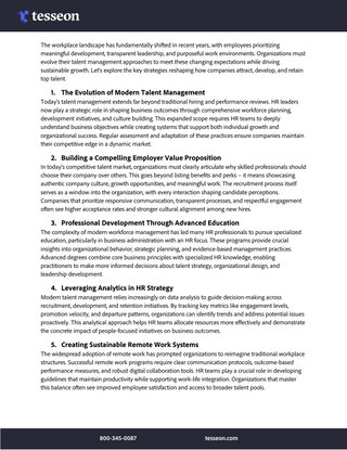 2025 Trends in Talent Management