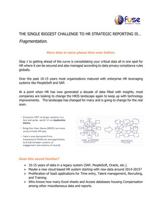 The Single Biggest Challenge to HR Strategic Reporting