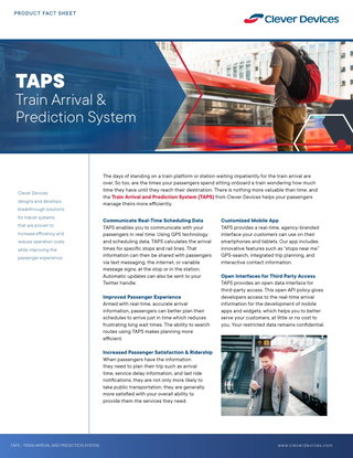 TAPS (Train Arrival Prediction System)