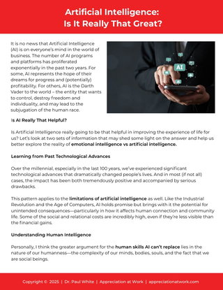 Artificial Intelligence - Is it Really That Great?