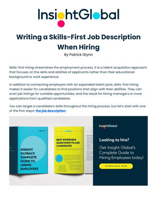 Writing a Skills-First Job Description When Hiring