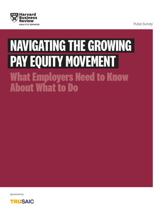 Harvard Business Review Analytic Services Pulse Survey, in association with Trusaic