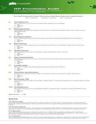 HR Foundation Audit