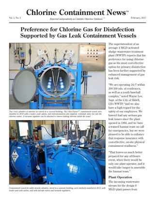 ChlorTainer - Preference for Chlorine Gas for Disinfection