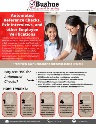 Reference Checks, Employment Verifications, Exit Interviews, and Other Assessments