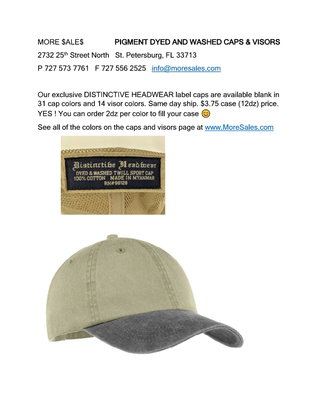 More Sales Blank Caps