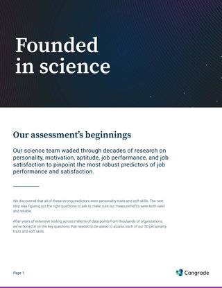Cangrade's Science