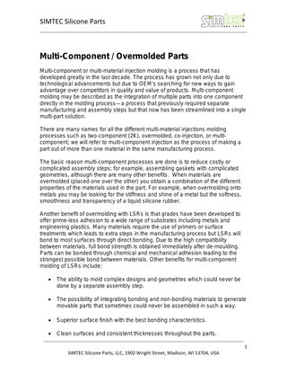 Multi-Component (2K) Injection Molding / Overmolded Parts