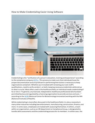 How to Make Credentialing Easier Using Software