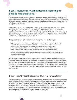 Best Practices for Compensation Planning in Scaling Organizations 