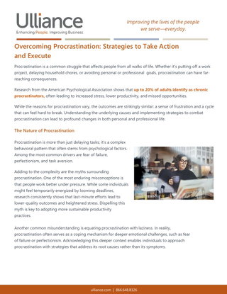Overcoming Procrastination: Strategies to Take Action and Execute
