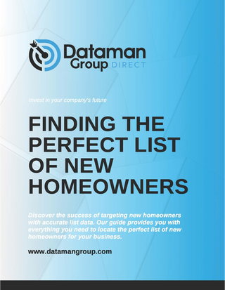 Finding the Perfect List of New Homeowners