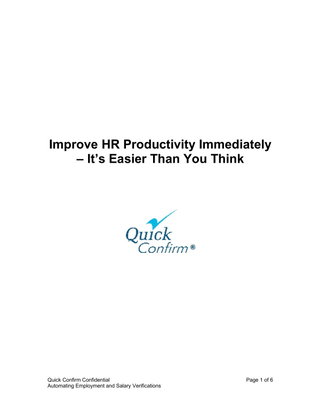 Improve HR Productivity Immediately – It’s Easier Than You Think