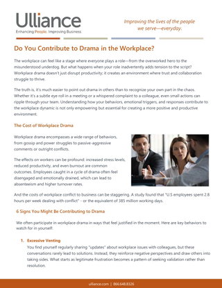 Do You Contribute to Drama in the Workplace?