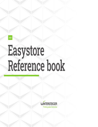 WINTERSTEIGER Easystore Reference Book