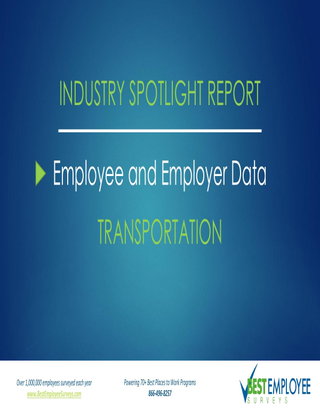 2019 Employee Engagement and Satisfaction Report: Transportation