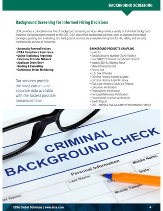Background Screening for Informed Hiring Decisions