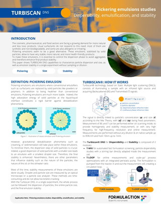 Pickering Emulsions Studies: Dispersibility, Emulsification, and Stability 
