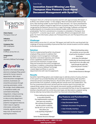 CASE STUDY: Innovation Award-Winning Law Firm Thompson Hine Pioneers Cloud-Based  Document Management with DynaFile