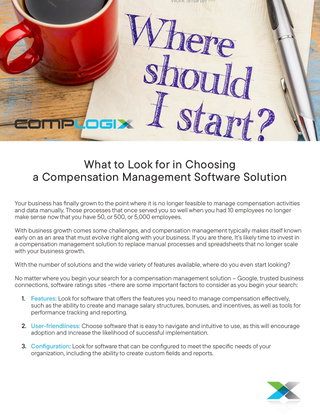 What to Look For in Choosing a Compensation Management Software Solution