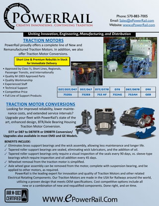 PowerRail Traction Motors & BTR Conversions