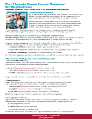 Why HR Teams Are Choosing Document Management Over Document Storage