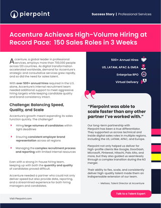Case Study: Accenture Achieves 150 Sales Hires in 3 Weeks