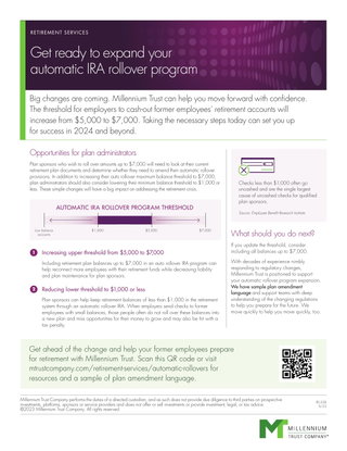 Get ready to expand your automatic IRA rollover program