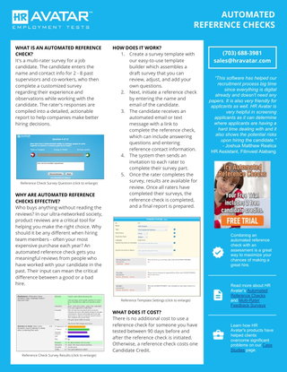 HR Avatar Automated Reference Checks