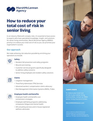 How to reduce your total cost of risk in senior living
