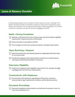 2026 Leave of Absence (LOA) Checklist