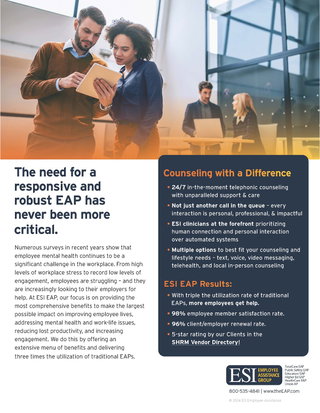 Summary of ESI EAP Benefits and Services
