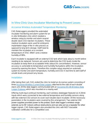 In Vitro Clinic Uses Incubator Monitoring to Prevent Losses