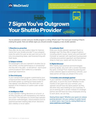 7 Signs You've Outgrown Your Shuttle Provider