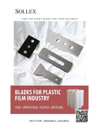 Blades for slitting and converting plastic film, foil