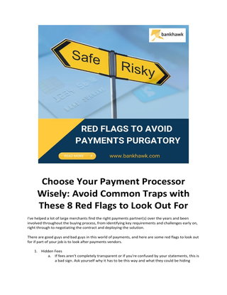 Choose Your Payment Processor Wisely: Avoid Common Traps with These 8 Red Flags to Look Out For