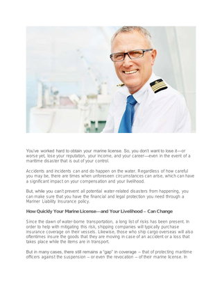 Why you need marine liability insurance