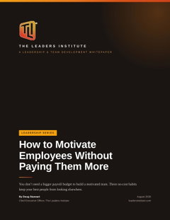 How to Motivate Employees Without Paying Them More
