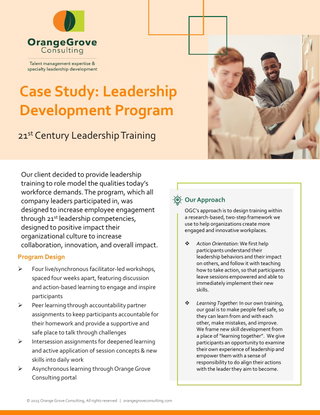 Case Study: 21st Century Leadership Development Program